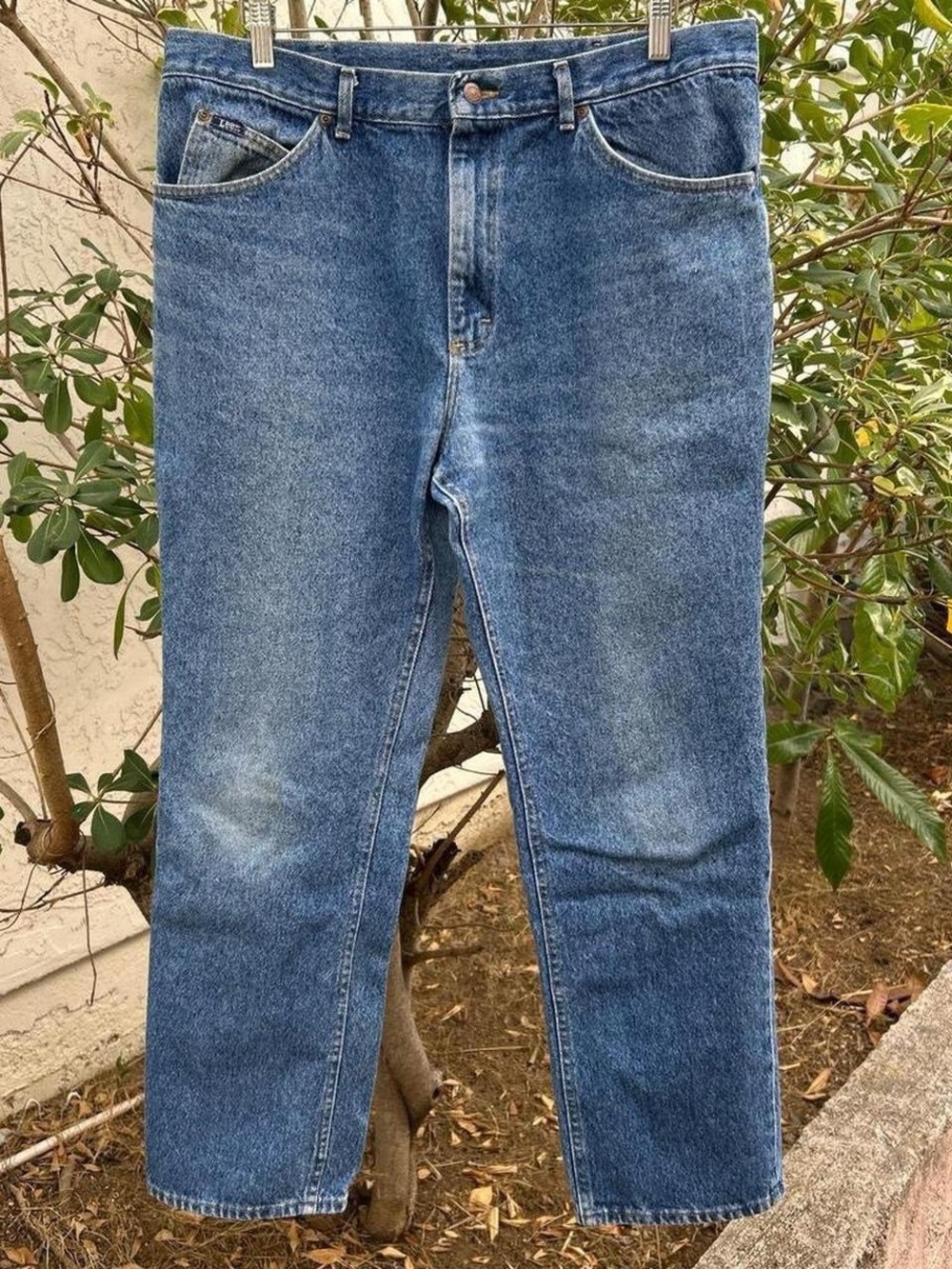 Vintage 90s Lee Jeans Made USA Straight Leg Denim 38x32 Fits 36x30